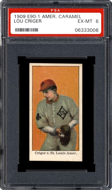 Auction Prices Realized Baseball Cards 1909 E90 1 American Caramel Lou