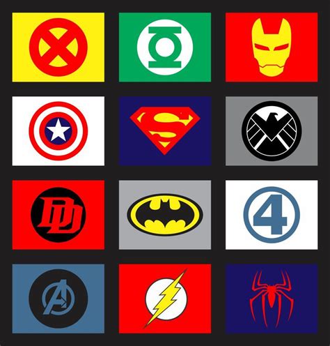 X Men Green Lantern Iron Man Captain America Superman S H I E L D Daredevil Batman