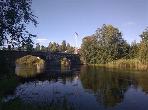 Swedish Bridge Lake Stock Image Image Of Plant Park 194675785