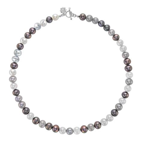 Multi Sterling Silver Large Mixed Freshwater Pearl Necklace Brandalley