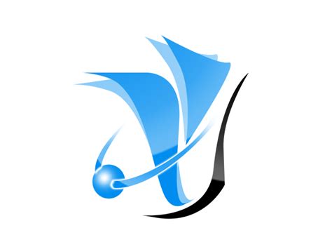An Abstract Logo With Blue And Black Colors