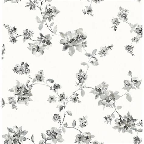 Shop wayfair for all the best black floral & botanical wallpaper. 56.4 sq. ft. Cyrus Black Floral Wallpaper-3115-24482 - The ...