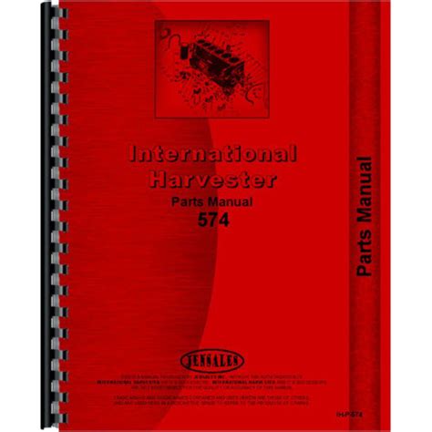 International Harvester 574 Tractor Parts Manual Chassis