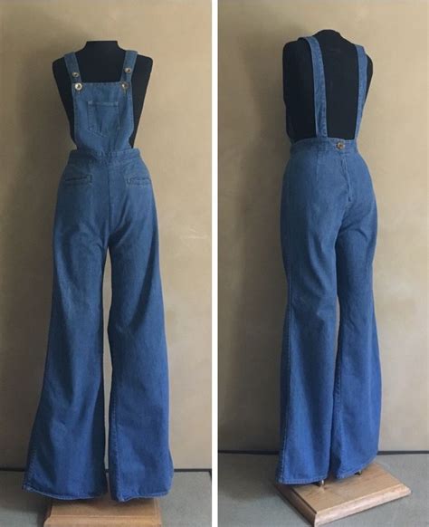 Vintage 70s Bell Bottom Overalls Fashion Inspo Outfits Clothes