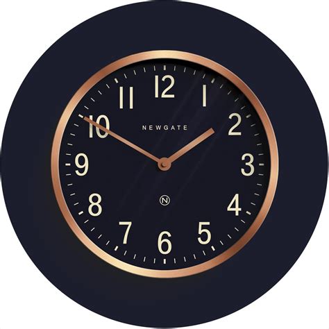 Master Edwards Copper Wall Clock Small Petrol Blue Dial A Compact