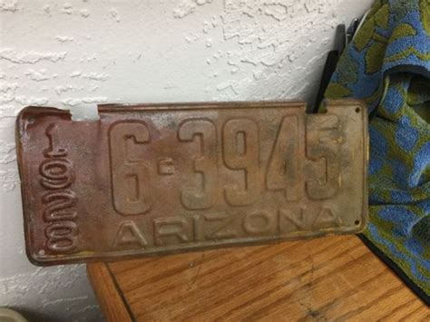 Old Arizona License Plates 1924 Thru The 1950s The Packrats Den