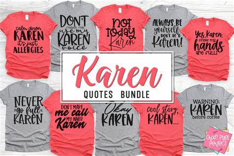 Calm Down Karen Karen Quote Bundle Karen Svg Funny Quotes