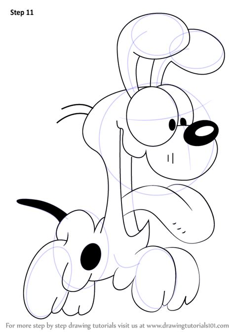 Learn How To Draw Odie From Garfield Garfield Step By