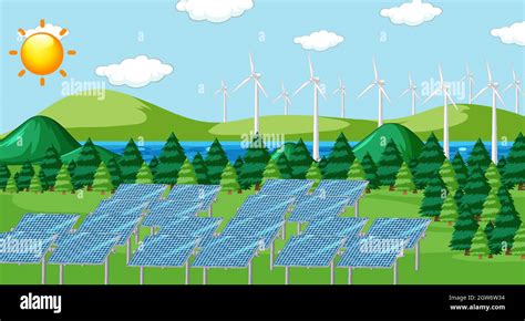 Solar Power Cells Stock Vector Images Alamy
