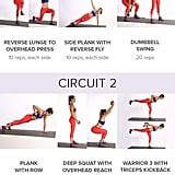 Circuit Three Split Squat With Bicep Curls Bikini Workout With
