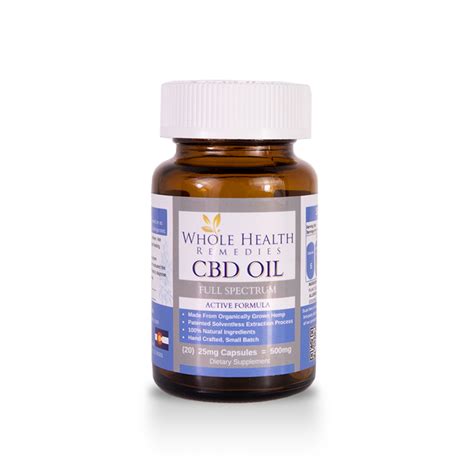 Cbd 25mg20cnt Capsules Whole Health Remedies