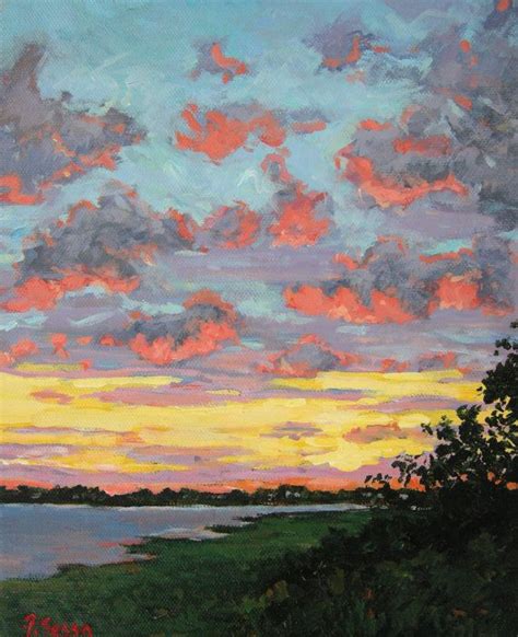 Learn to paint beautiful clouds at sunset in this free watercolor painting tutorial. How to paint clouds sunset Hannah Dolan ...