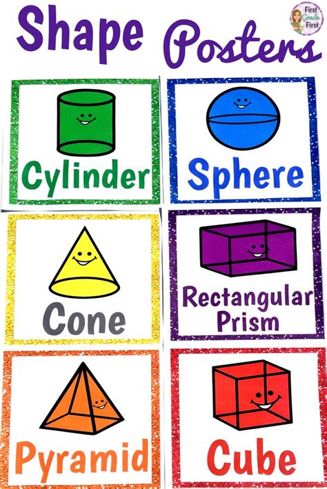 2d And 3d Shape Posters For Your Elementary Classroom Shapes Kindergarten 3d Shapes