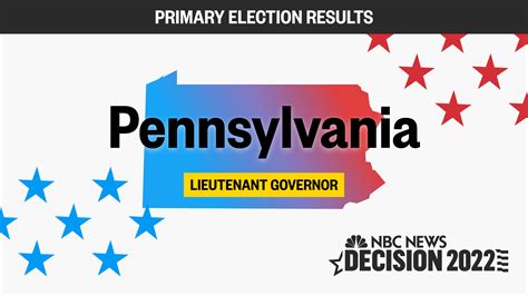 Pennsylvania Primary Lieutenant Governor Election Live Results 2022