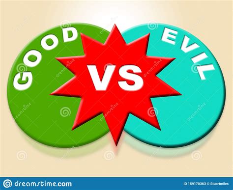 Good Vs Evil Words Shows Difference Between Moral Honesty