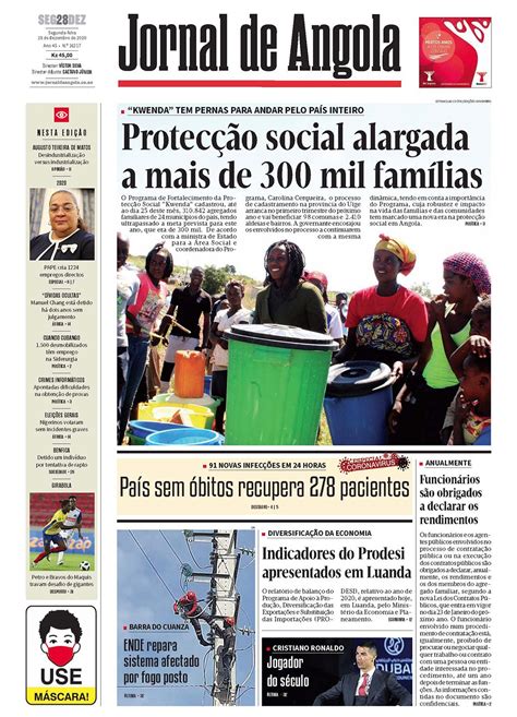 Jornal De Angola Segunda 28 De Dezembro De 2020