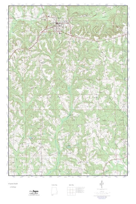 Mytopo Clayton South Alabama Usgs Quad Topo Map