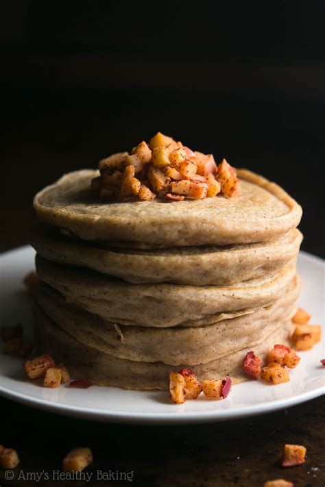 Cinnamon Apple Pancakes Amys Healthy Baking