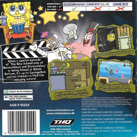 Spongebob Squarepants Lights Camera Pants Cover Or Packaging