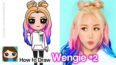 How To Draw Wengie Famous Youtuber New Youtube