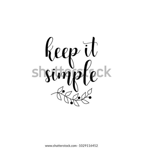 Keep Simple Lettering Design Banner Poster Stock Vector Royalty Free