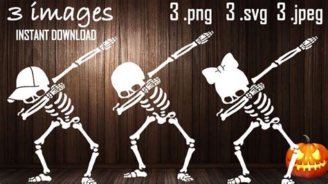 3 Dabbing Skeleton Svg Cutting Files Svg Png Jpeg Etsy Singapore