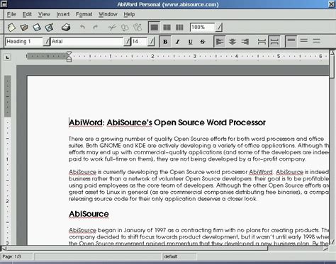 Abiword Abisources Open Source Word Processor Linux Journal