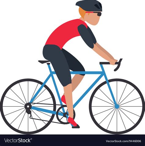 Person Riding Bike Royalty Free Vector Image Vectorstock