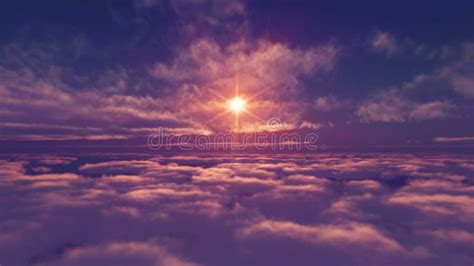 Fly Over Sunset Clouds Stock Footage Video Of Freedom 247415424