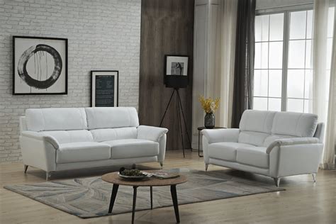 Unique Design White Leather Sofa Set Albuquerque New Mexico Esf 406