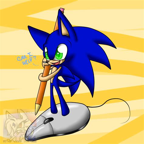 Chibi Sonic Wants To Draw Too By Sonicsonic1 On Deviantart