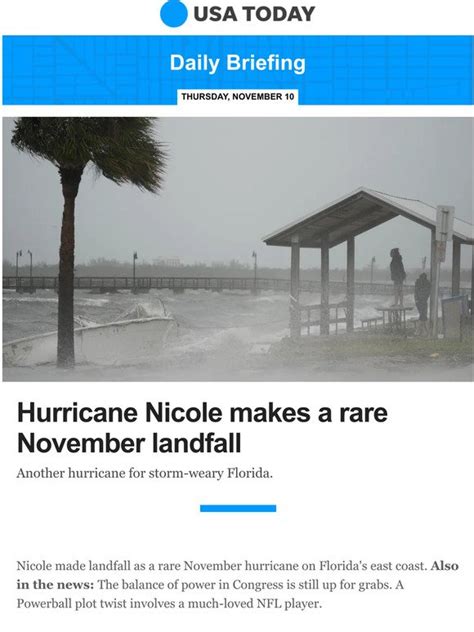 USA TODAY Hurricane Nicole Makes A Rare November Landfall Milled