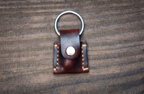 Leather Cash Stash Keychain Emergency Cash Holder Keybill Etsy