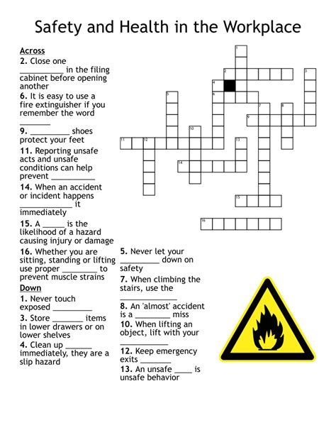 Printable Workplace Safety Puzzles