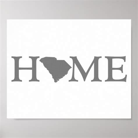 South Carolina Home State Word Art Poster