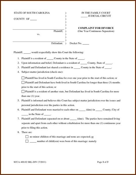 Uncontested Divorce Forms Kentucky Free Form Resume Examples