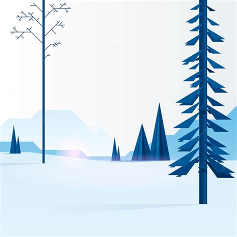 Premium Vector Blue Illustration Of Blue Coniferous Trees In Winter