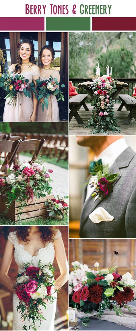 Berry Tone And Greener Organic Summer Wedding Color Inspiration