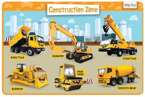 Teach Your Kids About The Construction Site Machines With This Colorful