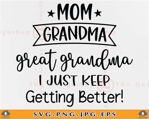Mom Great Grandma SVG Grandma SVG Grandma Gift SVG Grandma Etsy Australia