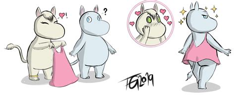 snorkmaiden encourages moomin s femininity by fargrimmer on newgrounds