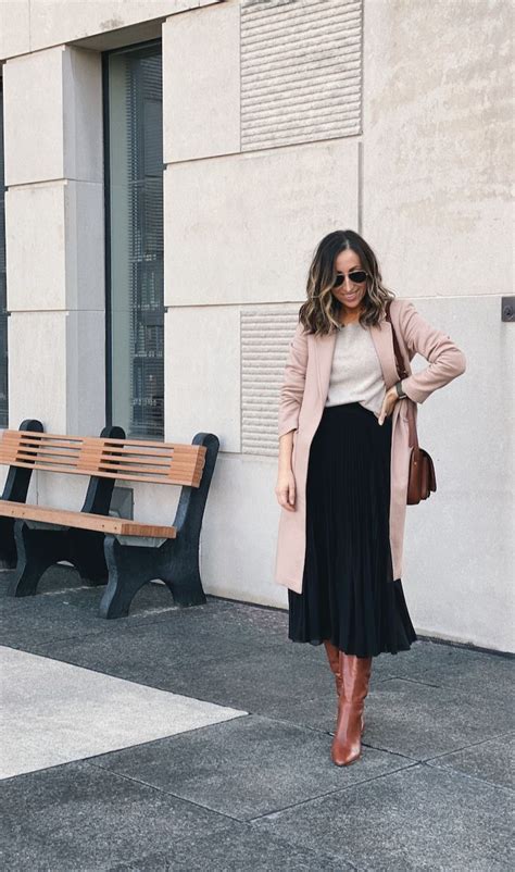 Favorite Way To Style Pleated Skirts For Fall Skirt Outfits Fall