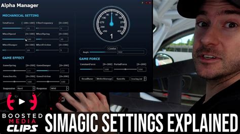 Simagic Force Feedback Direct Drive Settings Explained YouTube