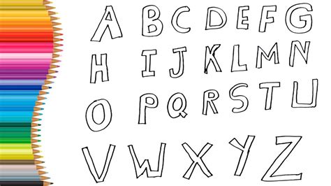 Aprender Alfabeto Colorindo Desenhos Pintar Desenho Do Alfabeto Youtube