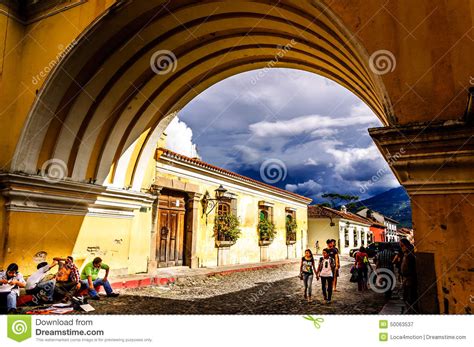 Iconic Arch Antigua Guatemala Editorial Photography