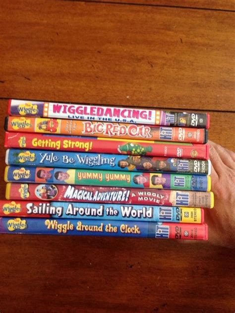 Lot Of 8 Wiggles Dvds Including Htf Christmas Dvd Wiggledancing Yummy