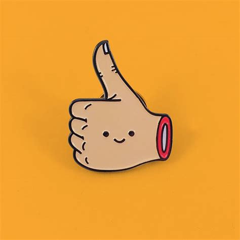 Stay Positive Enamel Pin Sir Mitchell