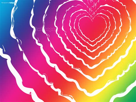 44 Rainbow Heart Wallpapers Wallpapersafari
