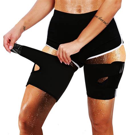 1pair Black Slimming Belt Burn Cellulite Wraps Legs Lose Thigh Slimmer