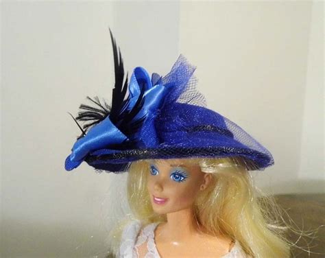 Amazing Blue Barbie Doll Hat Handmade By Nims Etsy Barbie Hat Doll Hat Barbie Dolls